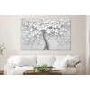 Tablouri living copac flori albe