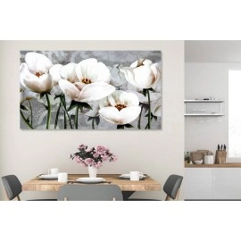 Tablou moderne flori albe 16156
