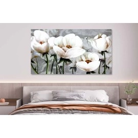 Tablou moderne flori albe 16156