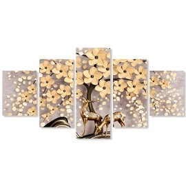 Tablouri canvas living copac si cerbi