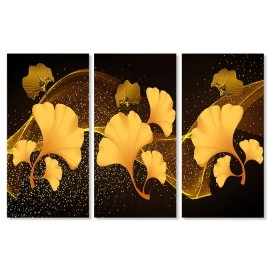 Tablouri canvas wenge galben-auriu