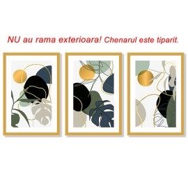 Tablouri canvas abstracte frunze si forme