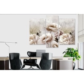 Tablouri canvas flori si frunze stilizate