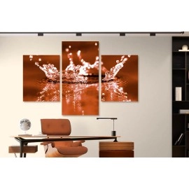 Tablouri canvas Strop de apa pe maro 4199