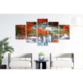 Tablouri living cascada cu flori