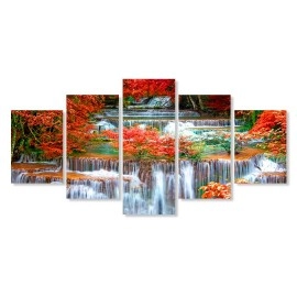 Tablouri living cascada cu flori