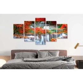 Tablouri living cascada cu flori