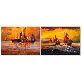 Tablouri canvas living barci 802581