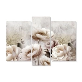 Tablouri canvas flori si frunze stilizate