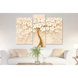 Tablouri living copac stilizat beige