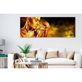 Tablou frumoasa cu floare aurie