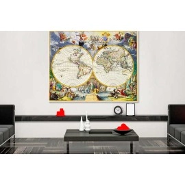 Tablouri canvas harta lumii in 1683