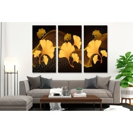 Tablouri canvas wenge galben-auriu