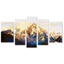 Tablouri munte auriu si lac 42578