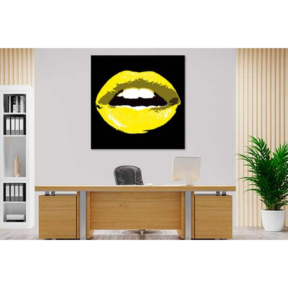 Tablouri canvas Buze yellow 36532