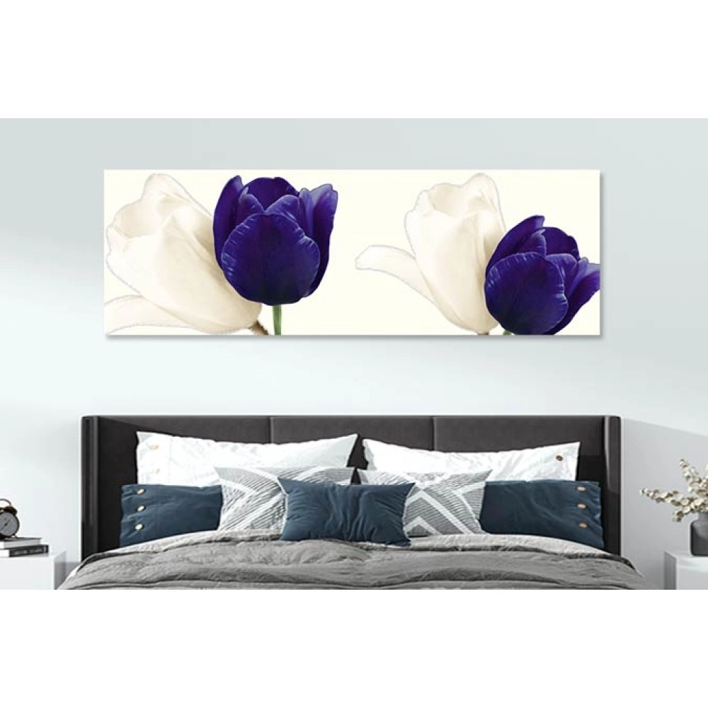 Tablou lalele albe si albastru-indigo 221987