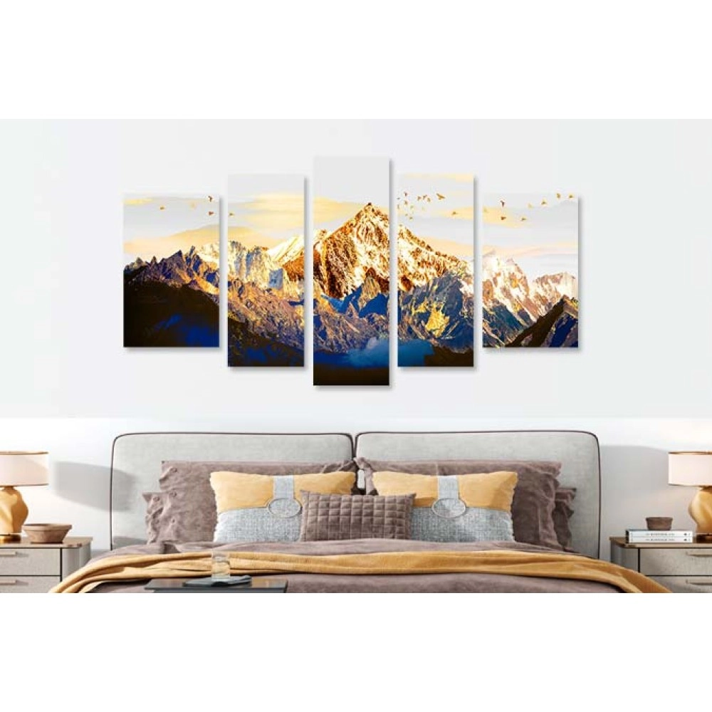 Tablouri munte auriu si lac 42578