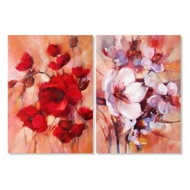 Tablouri arta moderna flori rosii si albe