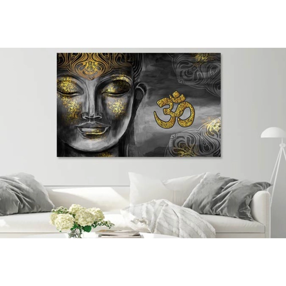Tablou feng-shui Budha om-aum auriu