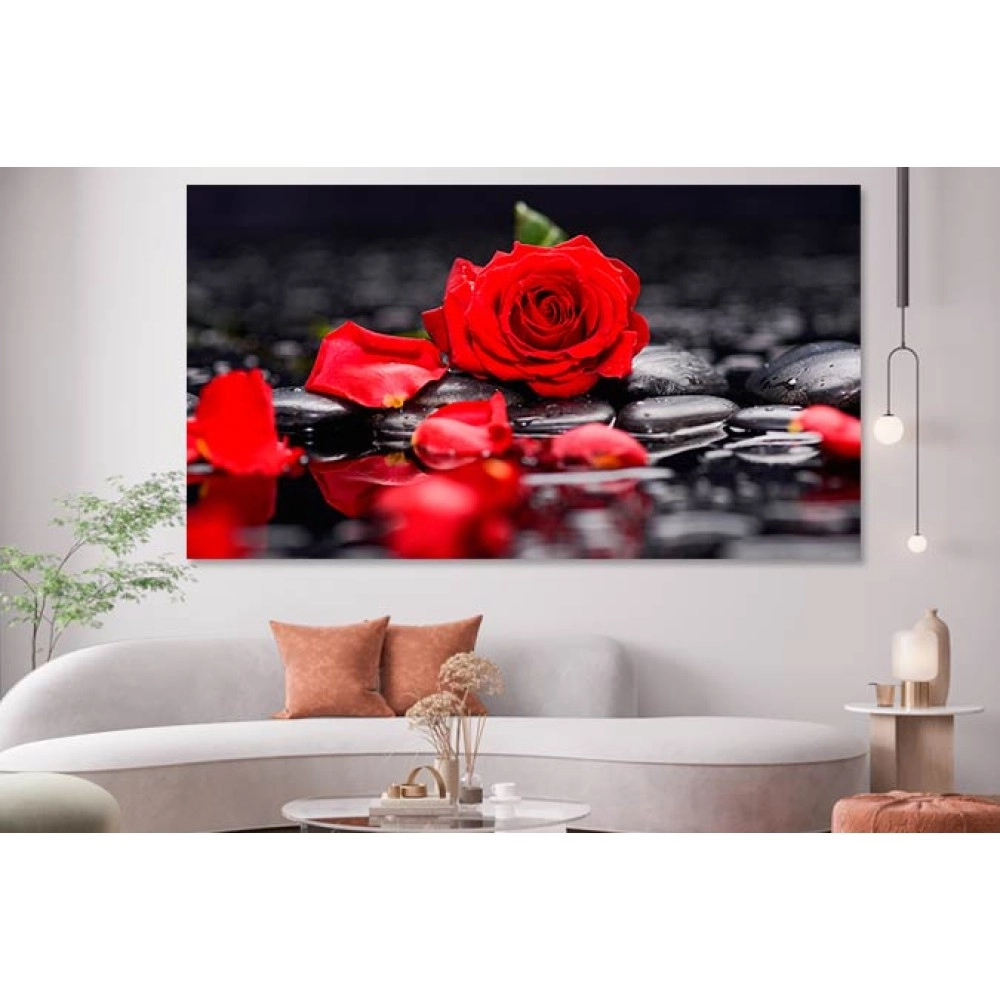 Tablou trandafir rosu relax