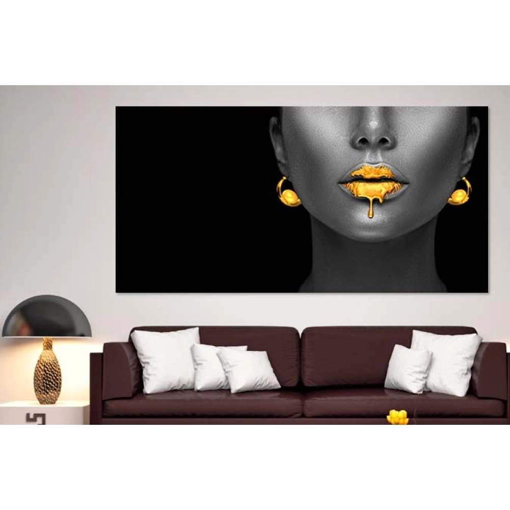 Tablouri abstracte negru auriu