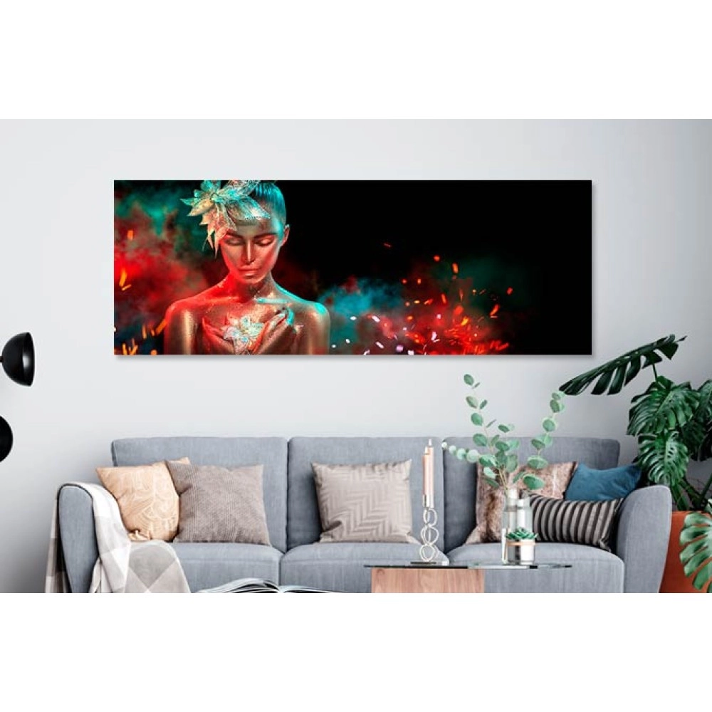 Tablou frumoasa cu funda turcoaz