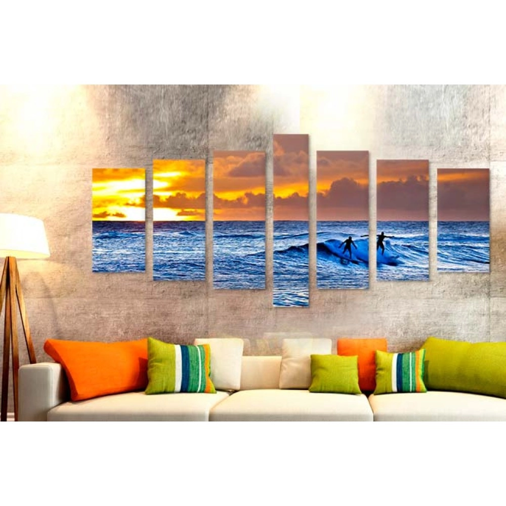 Tablouri canvas Surferi pe valuri 5399