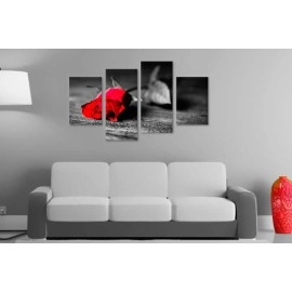 Tablouri canvas Trandafir rosu BW 3217