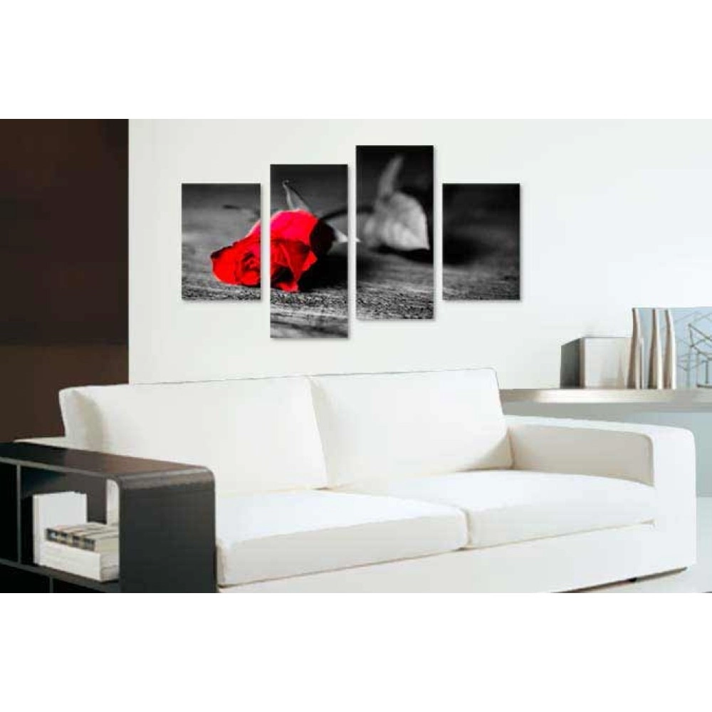 Tablouri canvas Trandafir rosu BW 3217