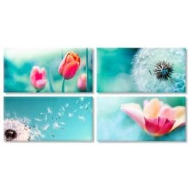 Tablouri canvas Flori turcoaz 6918